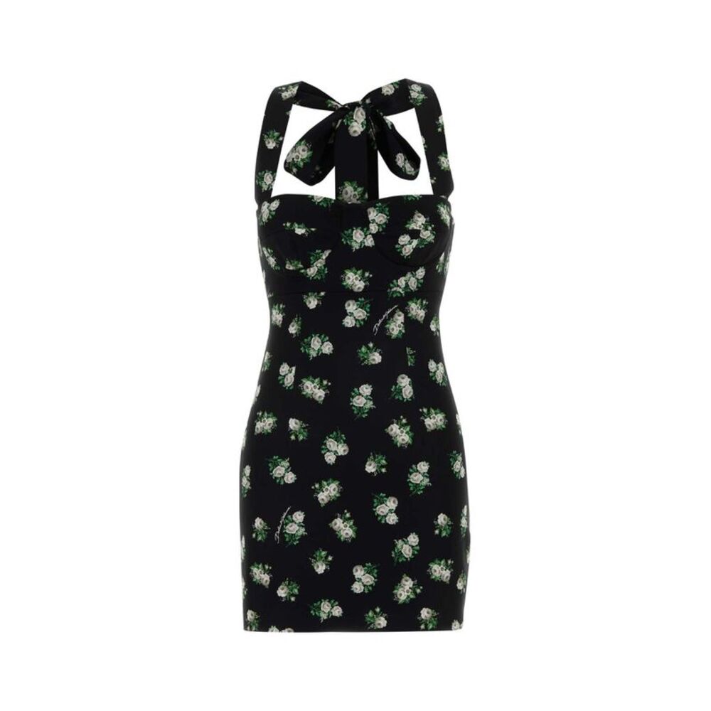Dolce & Gabbana Women Printed Stretch Crepe Mini Dress - Picture 1 of 2